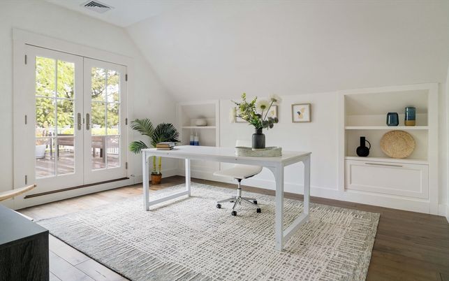 Home Office, Interior, Wood Texture Flooring