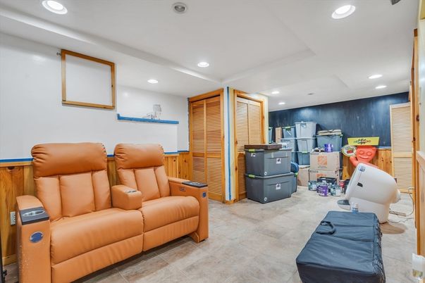 Home Theatre Room, Interior, Recessed Lighting