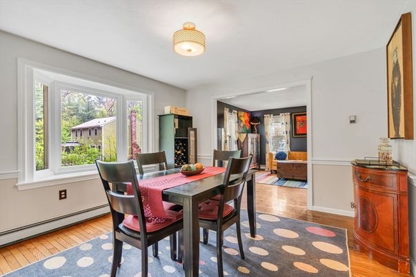 Dining room, Interior, Wood Texture Flooring