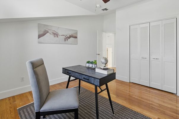 Home Office, Interior, Wood Texture Flooring