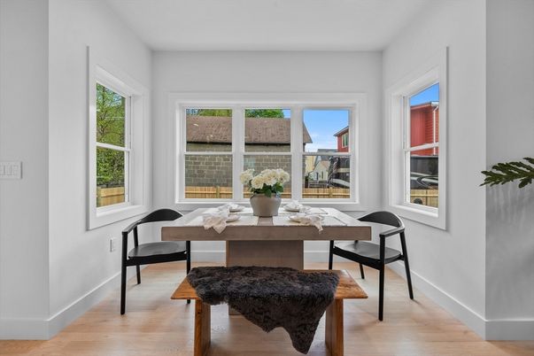 Dining room, Interior, Wood Texture Flooring