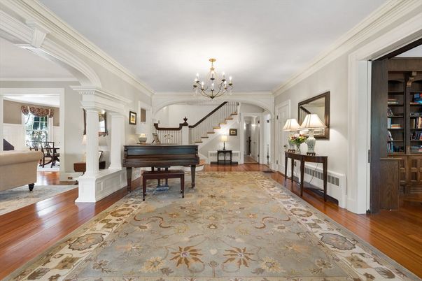 Chandelier, Interior, Piano, Wood Texture Flooring