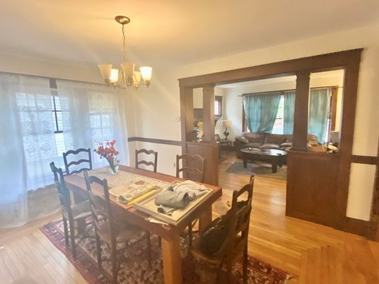 Chandelier, Dining room, Interior, Living room, Wood Texture Flooring