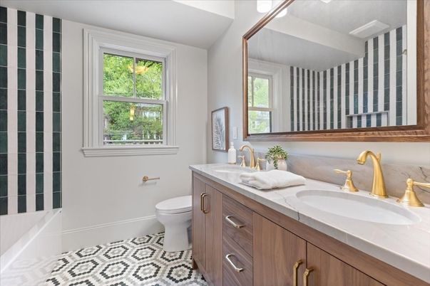 Bathroom, Dual Sink Vanities, Interior, Tile Countertops