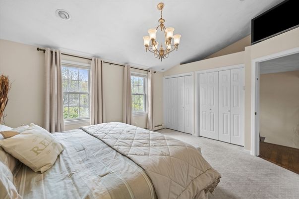 Bedroom, Chandelier, Interior, Wood Texture Flooring