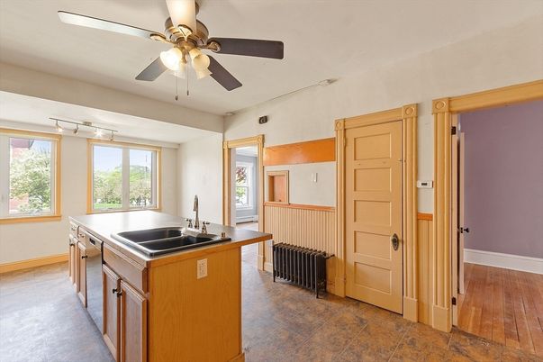 Interior, Kitchen, Wood Texture Flooring