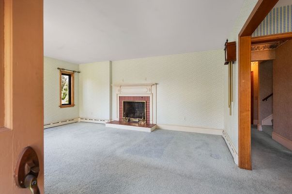 Empty room, Fireplace, Interior