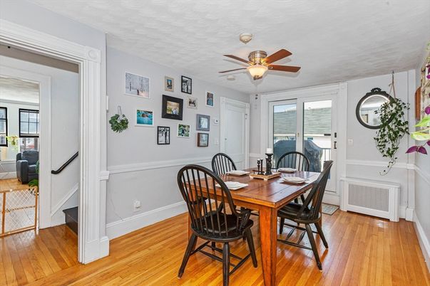 Dining room, Interior, Wood Texture Flooring