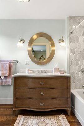 Bathroom, Interior, Wood Texture Flooring