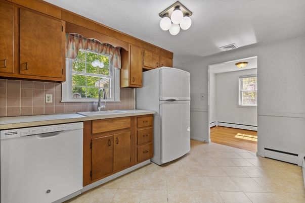 Interior, Kitchen, Wood Texture Flooring