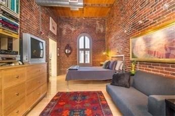 Interior, Living room, Stone Walls, Wooden Ceilings, Wood Texture Flooring