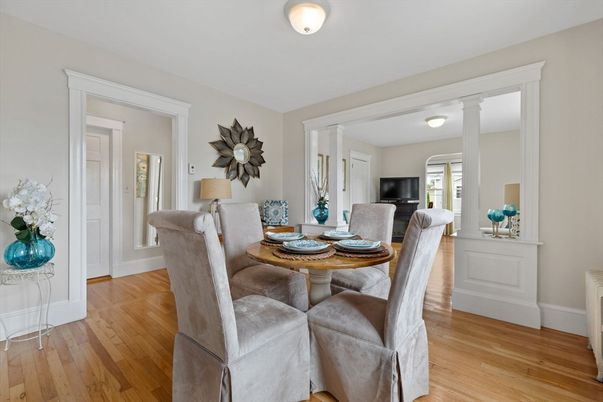 Dining room, Interior, Wood Texture Flooring