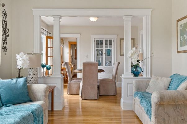 Dining room, Interior, Wood Texture Flooring