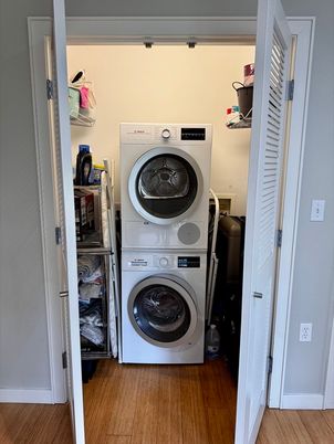 Interior, Utility Closets, Washer, Wood Texture Flooring