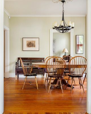Chandelier, Dining room, Interior, Wood Texture Flooring