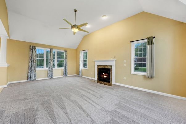 Empty room, Fireplace, Interior, Recessed Lighting