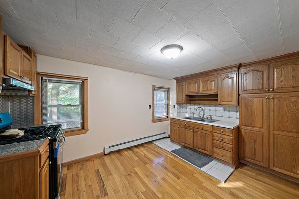 Interior, Kitchen, Wood Texture Flooring