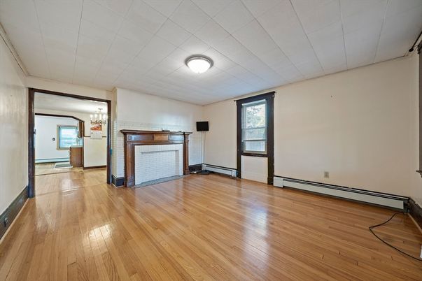 Chandelier, Empty room, Interior, Wood Texture Flooring