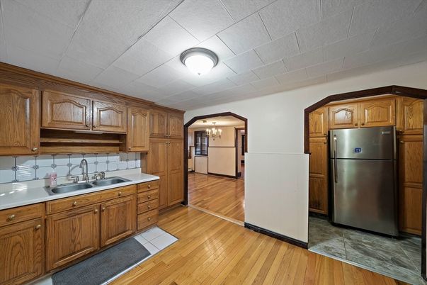 Interior, Kitchen, Wood Texture Flooring