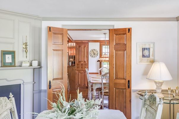 Fireplace, Home Office, Interior, Pendant Lights