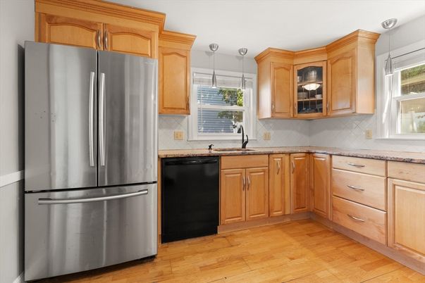 Interior, Kitchen, Wood Texture Flooring