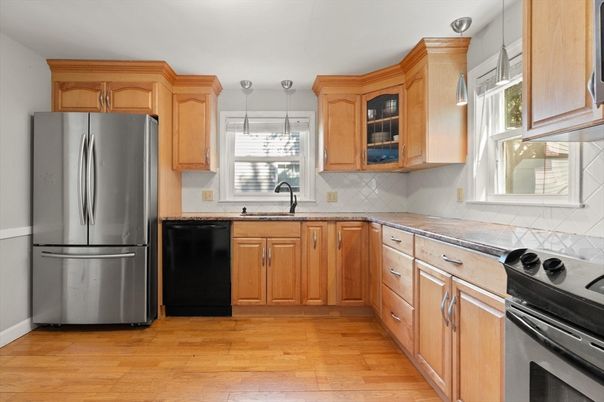 Interior, Kitchen, Wood Texture Flooring