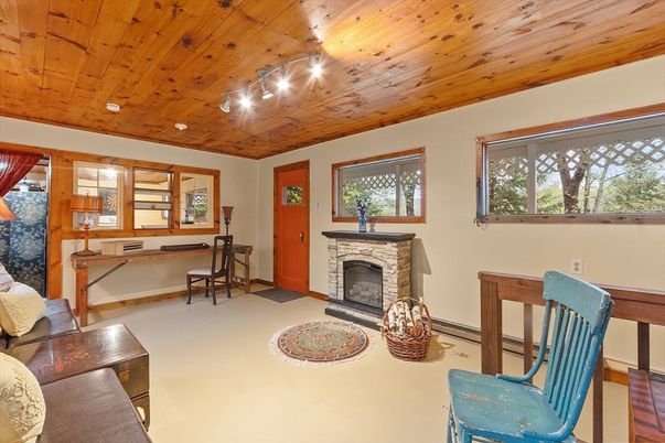 Fireplace, Interior, Living room, Wooden Ceilings