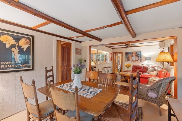 Dining room, Interior, Wooden Beams