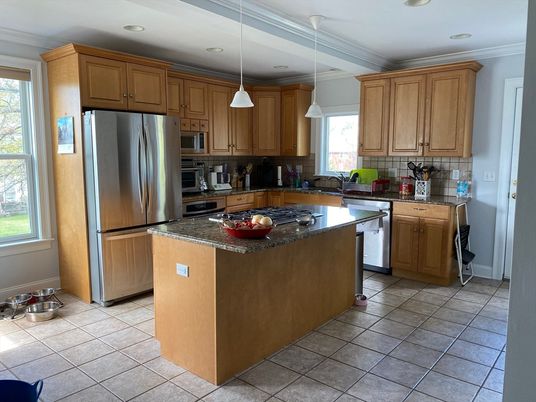 Interior, Kitchen, Pendant Lights, Recessed Lighting, Stainless Steel Appliances