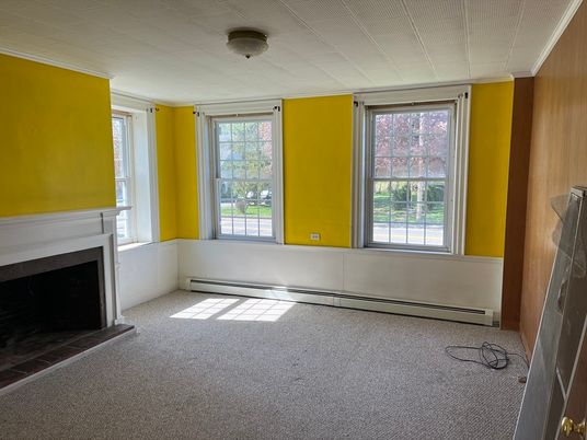 Empty room, Fireplace, Interior