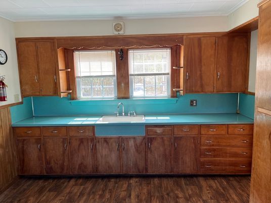 Interior, Kitchen, Wood Texture Flooring