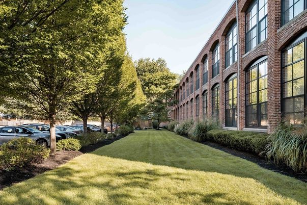 Backyard, Exterior, Facade, Brick Facade, Condo Building