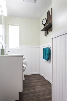 Bathroom, Interior, Wood Texture Flooring