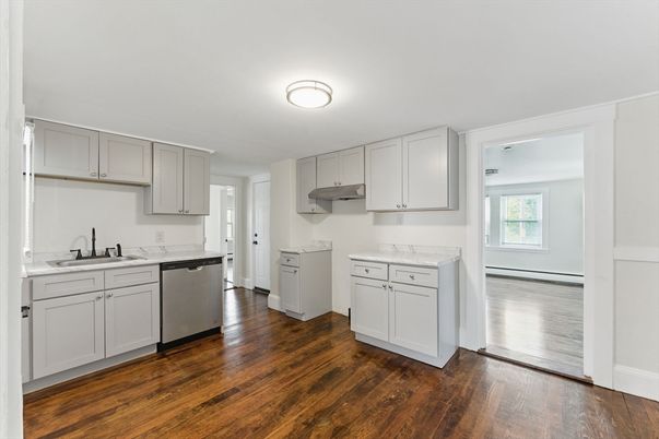 Interior, Kitchen, Wood Texture Flooring
