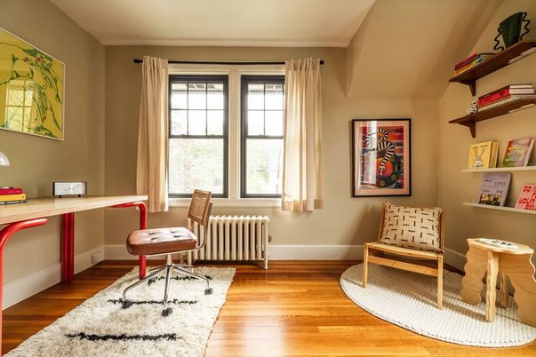 Home Office, Interior, Wood Texture Flooring