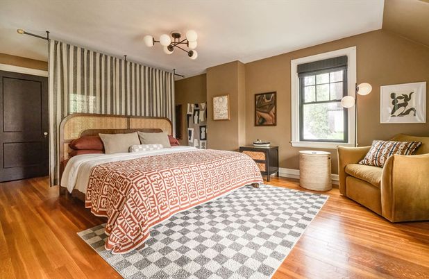 Bedroom, Interior, Wood Texture Flooring