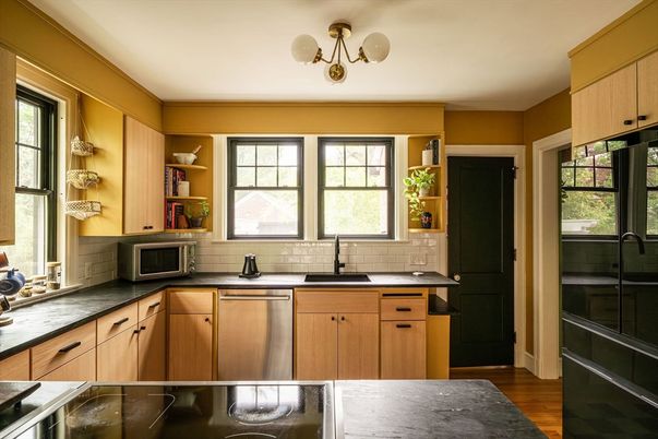 Interior, Kitchen, Wood Texture Flooring