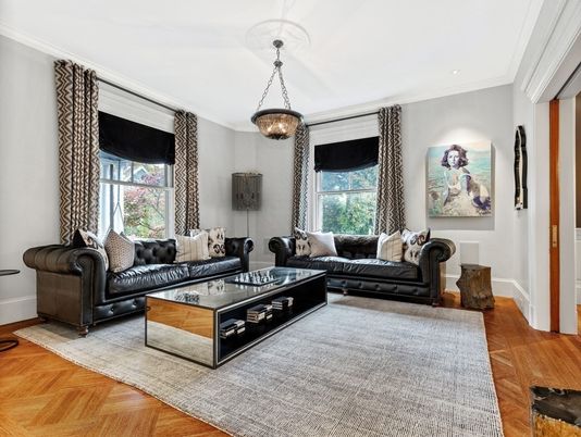 Interior, Living room, Pendant Lights, Wood Texture Flooring