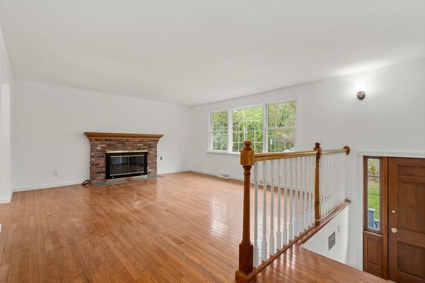 Empty room, Fireplace, Interior, Wood Texture Flooring