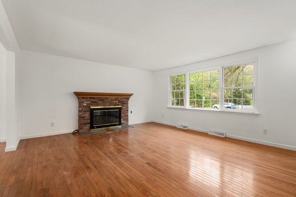 Empty room, Fireplace, Interior, Wood Texture Flooring