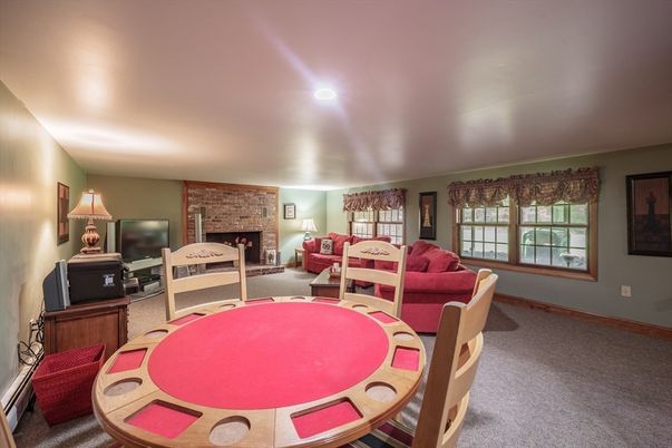 Game Room, Interior, Living room, Recessed Lighting, Stone Walls