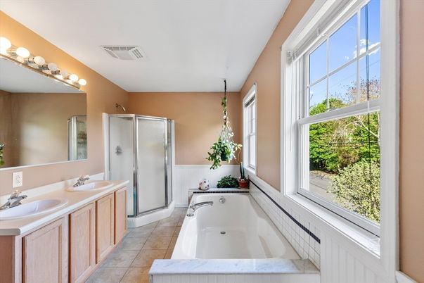 Bathroom, Dual Sink Vanities, Glass Shower, Interior