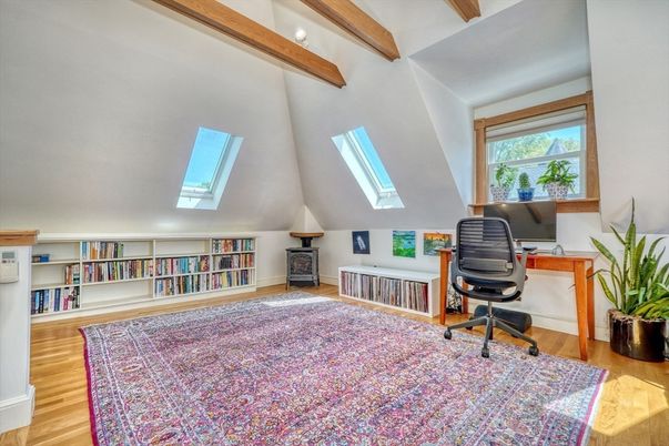Home Office, Interior, Wooden Beams, Wood Texture Flooring
