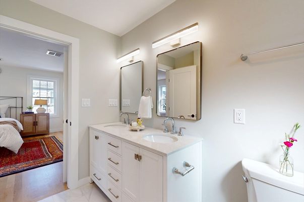 Bathroom, Bedroom, Dual Sink Vanities, Interior, Wood Texture Flooring