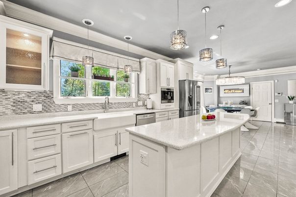 Interior, Kitchen, Pendant Lights, Recessed Lighting, Stainless Steel Appliances