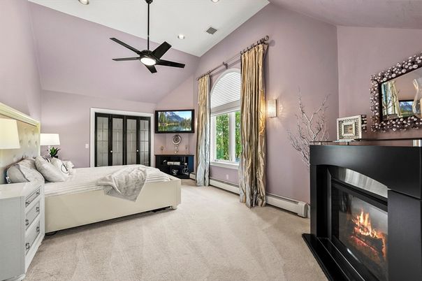 Bedroom, Fireplace, Interior, Recessed Lighting