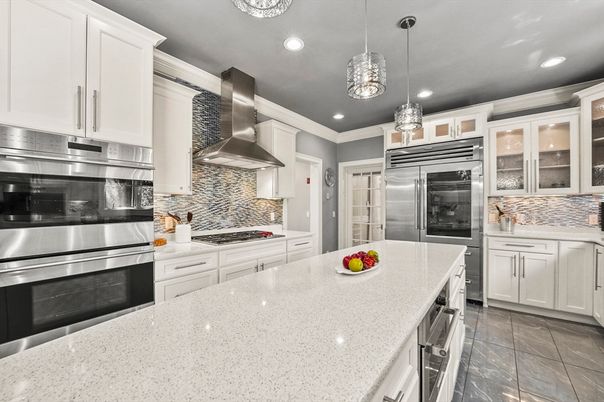 Interior, Kitchen, Pendant Lights, Recessed Lighting, Stainless Steel Appliances