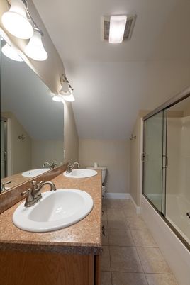 Bathroom, Dual Sink Vanities, Glass Shower, Interior