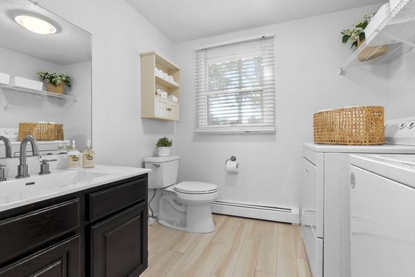Bathroom, Interior, Wood Texture Flooring