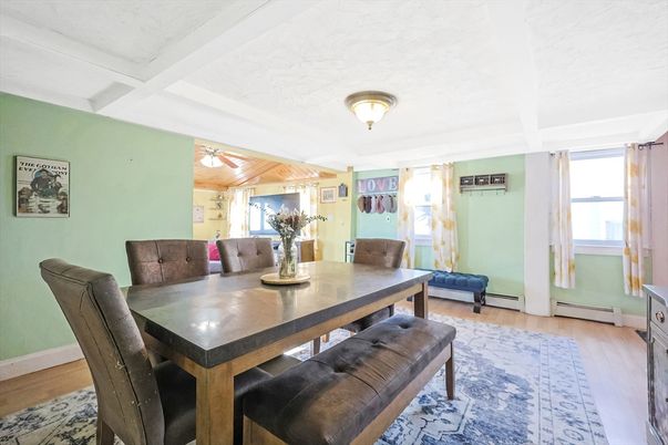 Dining room, Interior, Wooden Ceilings, Wood Texture Flooring